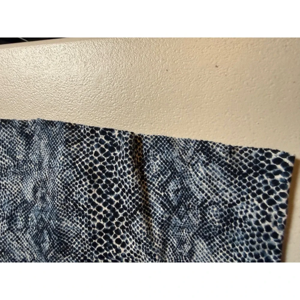 Tory Burch Blue Snakeskin Print Long Sleeve Cotton Top Style 31152146 Small